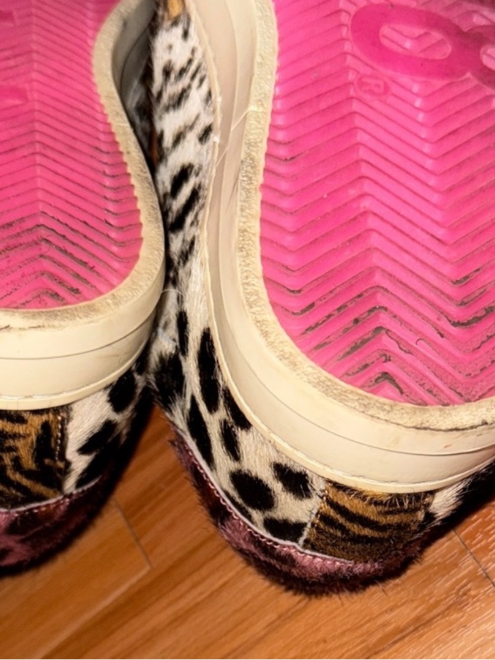 P448 Leopard-Print Low-Top Sneakers in Black, White & Tan - Picture 10 of 16